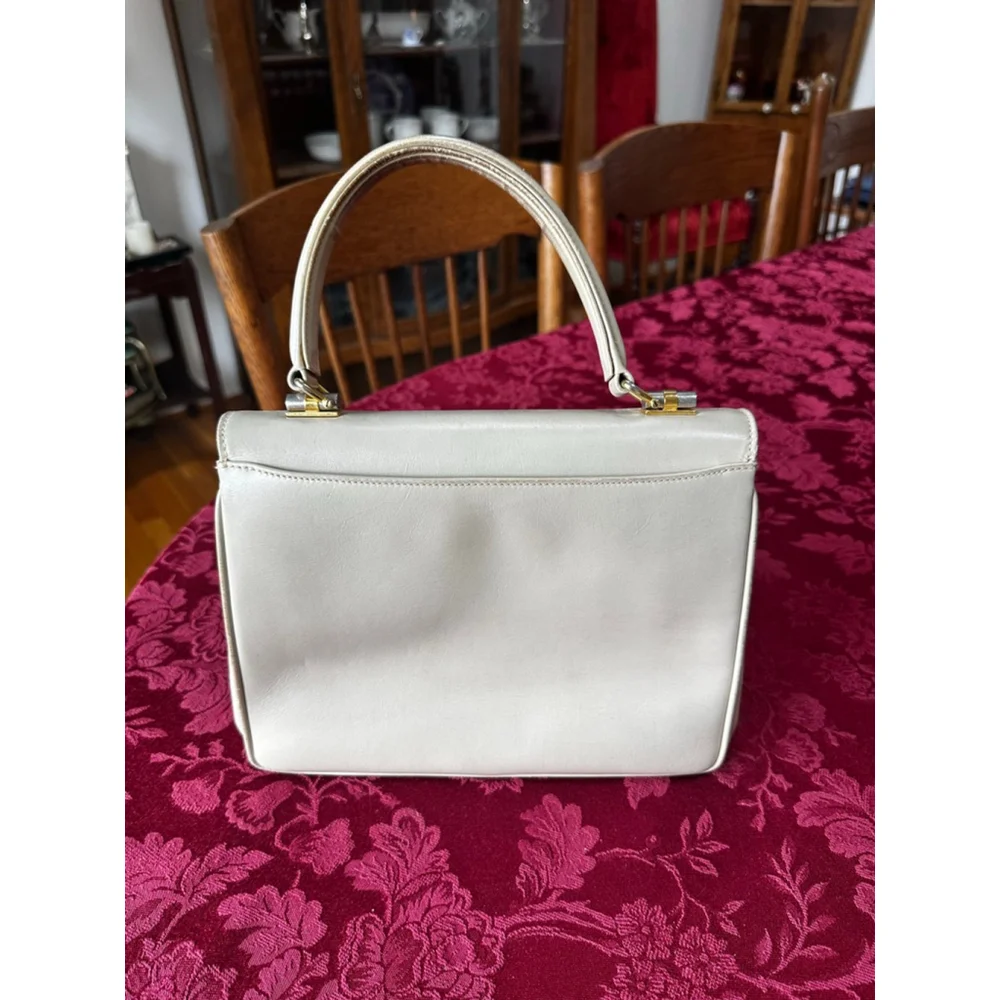 Gucci Beige Leather Vintage Top Handle Satchel - Picture 4 of 14